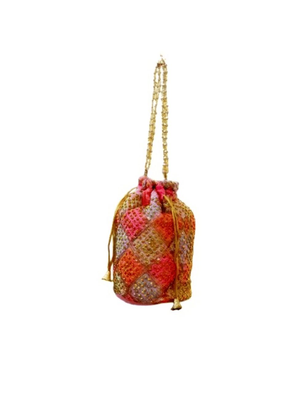     			Sunvika House Multicolor Fabric Potli