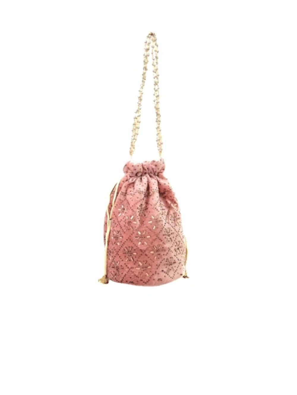     			Sunvika House Pink Velvet Potli