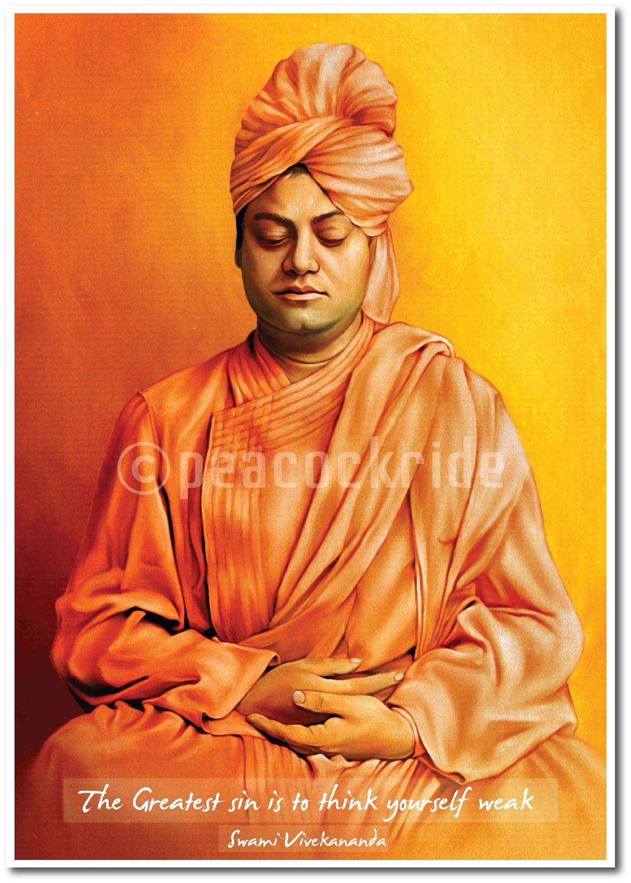     			Swami Vivekananda Quote-The Greatest Sin wall poster