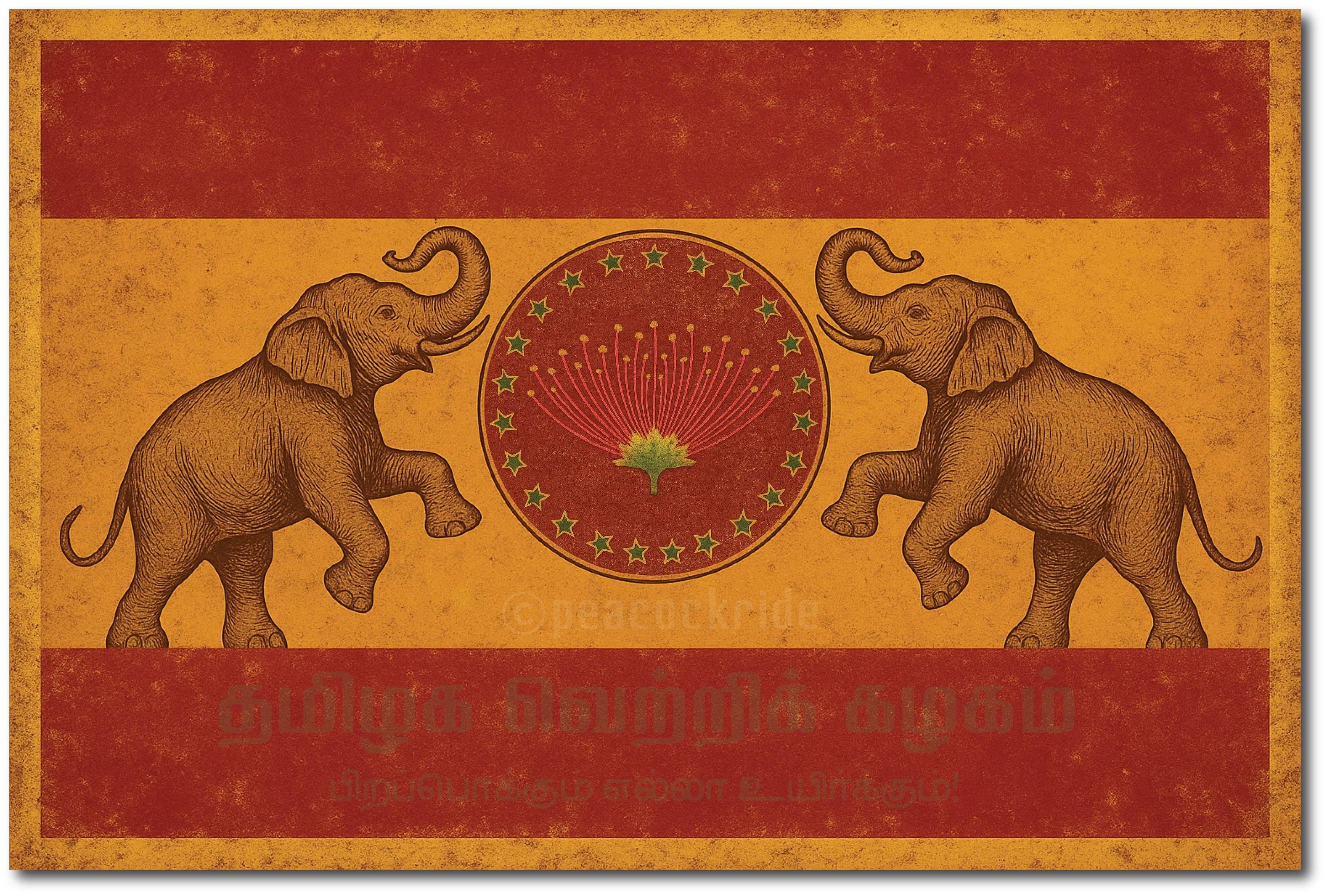     			Tamilaga Vettri Kazhagam I Thanga Thalapathy Vijay I TVK I TVK Flag Wall Poster