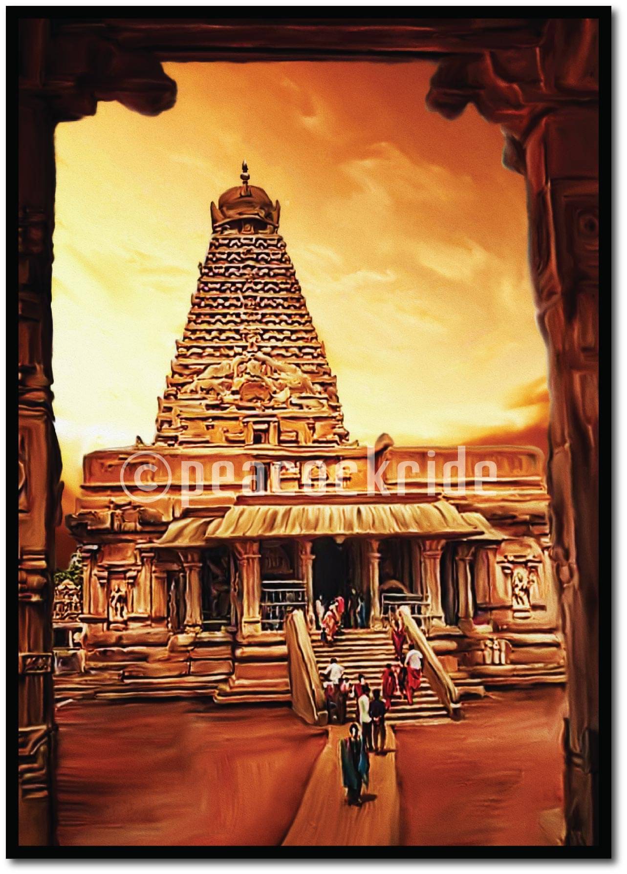     			Tanjore I Thanjavur Big Temple- The Architectural wonder Wall Poster