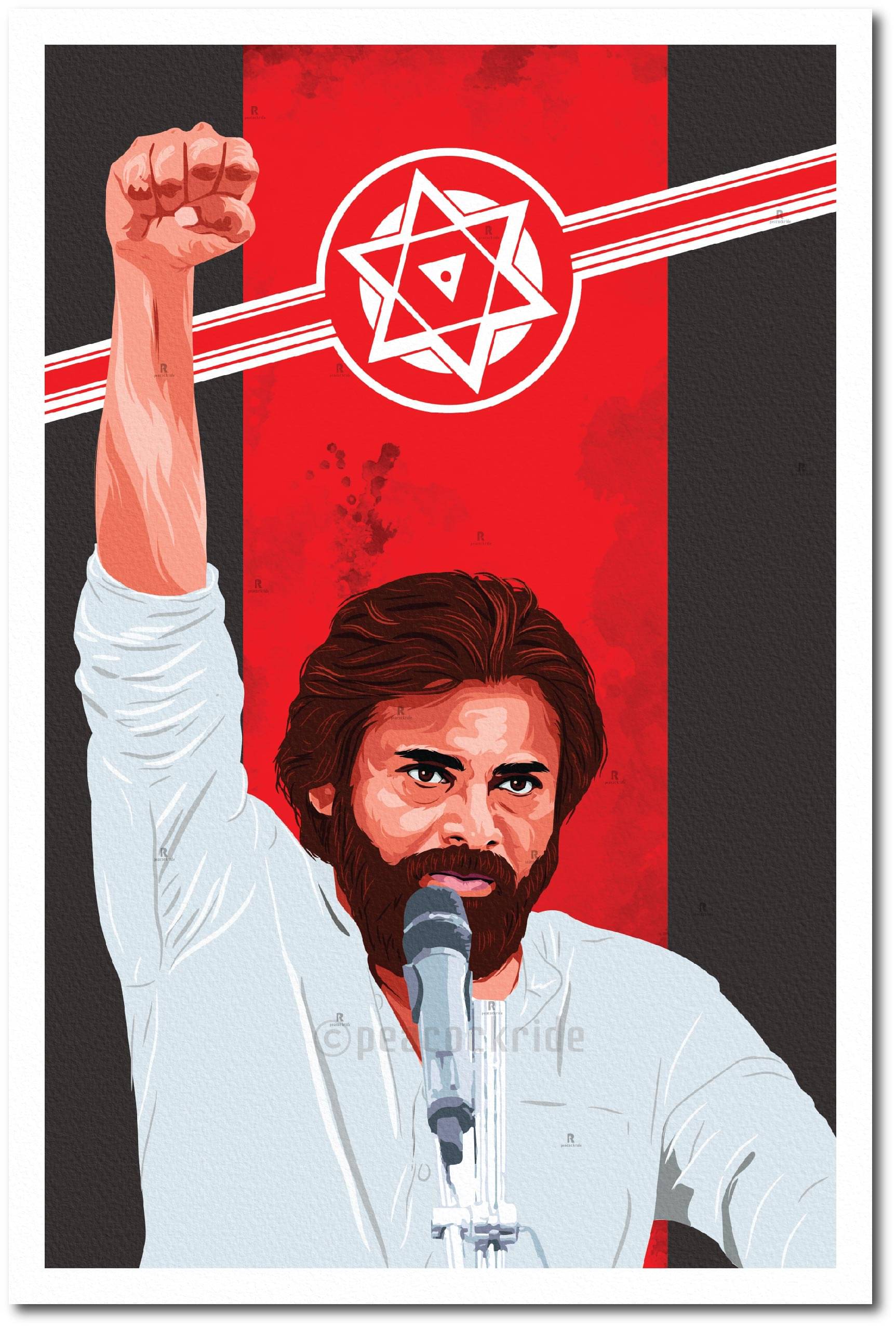     			The Leader-Pawan Kalayan I Jana Sena Party I JSP I Wall Poster