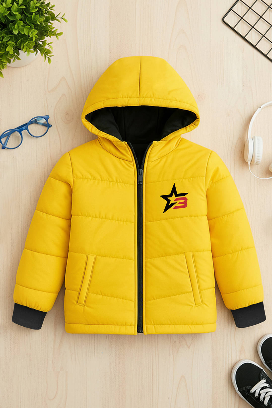     			Trampoline Boys Polyester Puffer Jacket ( Yellow , Pack of 1 )