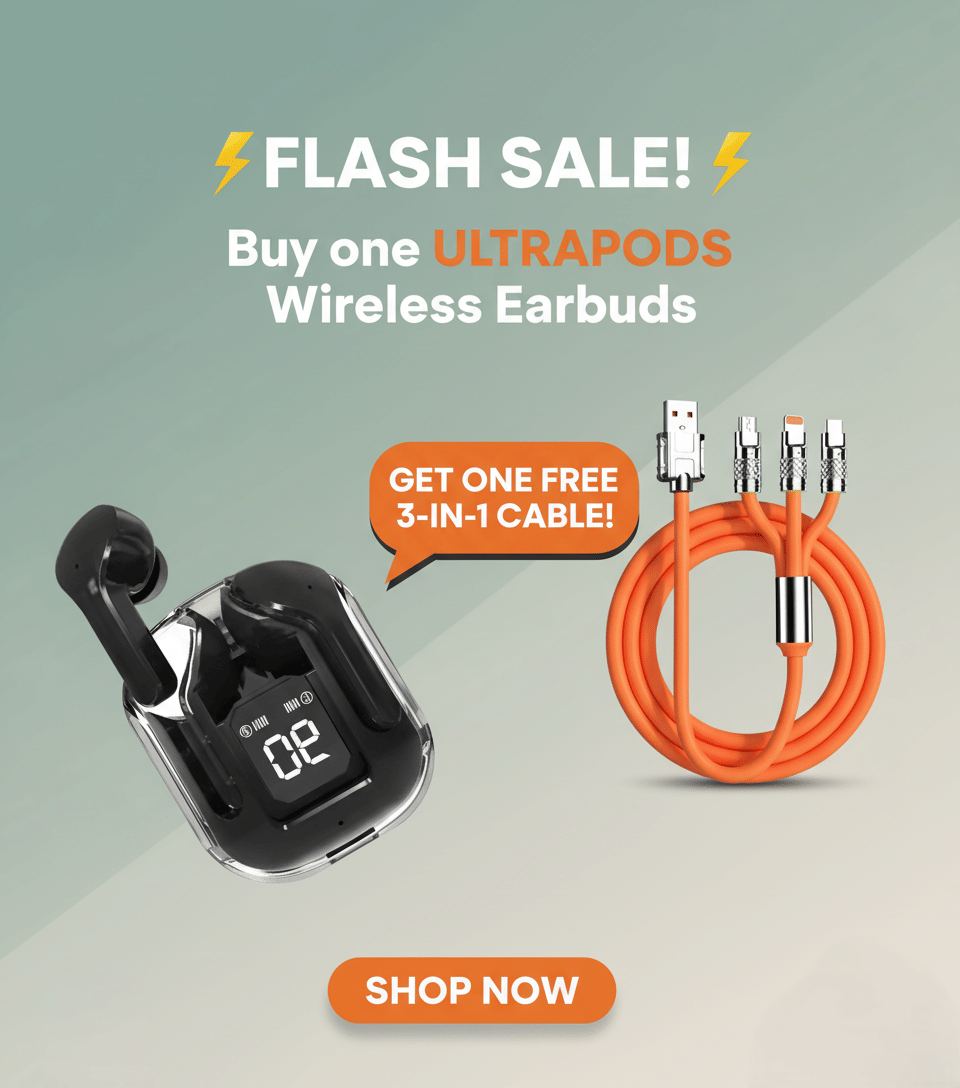     			Tws Ultrapods display bluetooth, Earbuds Pro + 3 in 1 data fast cable ,  Bluetooth Headphone + 3  in 1 charging cable