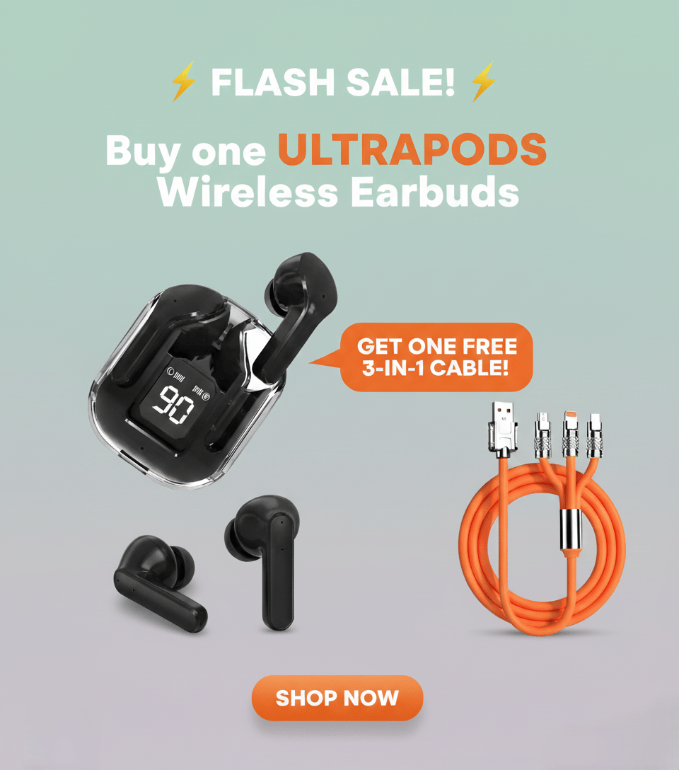     			Tws Ultrapods display bluetooth, Earbuds Pro + 3 in 1 data fast cable ,  Bluetooth Headphone + 3  in 1 charging cable