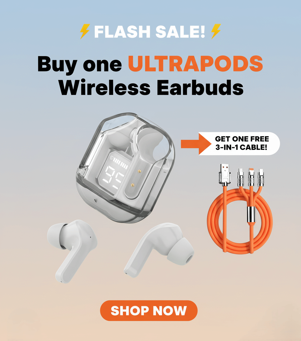     			Tws Ultrapods display bluetooth, Earbuds Pro + 3 in 1 data fast cable ,  Bluetooth Headphone + 3  in 1 charging cable