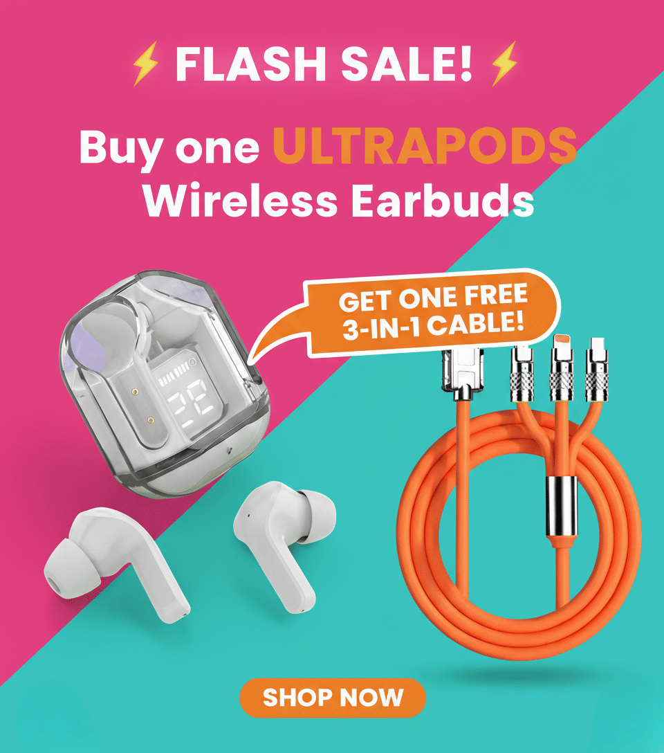    			Tws Ultrapods display bluetooth, Earbuds Pro + 3 in 1 data fast cable ,  Bluetooth Headphone + 3  in 1 charging cable