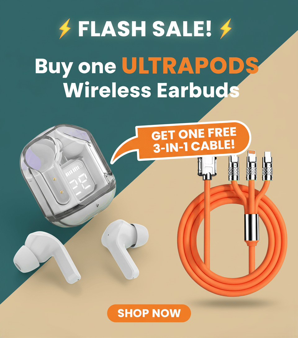 Tws Ultrapods display bluetooth, Earbuds Pro + 3 in 1 data fast cable ,  Bluetooth Headphone + 3  in 1 charging cable     			Tws Ultrapods display bluetooth, Earbuds Pro + 3 in 1 data fast cable ,  Bluetooth Headphone + 3  in 1 charging cable