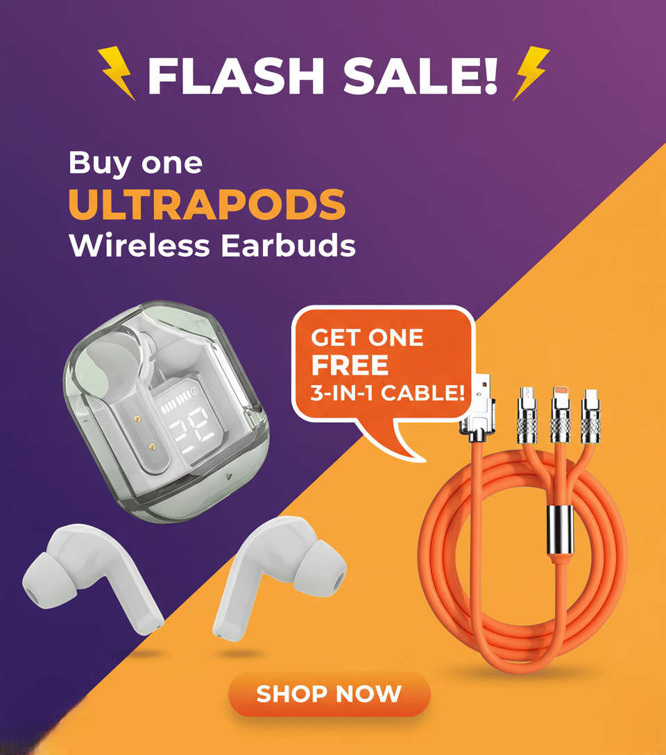     			Tws Ultrapods display bluetooth, Earbuds Pro + 3 in 1 data fast cable ,  Bluetooth Headphone + 3  in 1 charging cable
