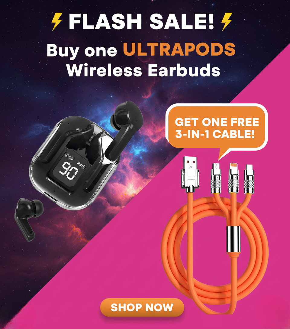     			Tws Ultrapods display bluetooth, Earbuds Pro + 3 in 1 data fast cable ,  Bluetooth Headphone + 3  in 1 charging cable
