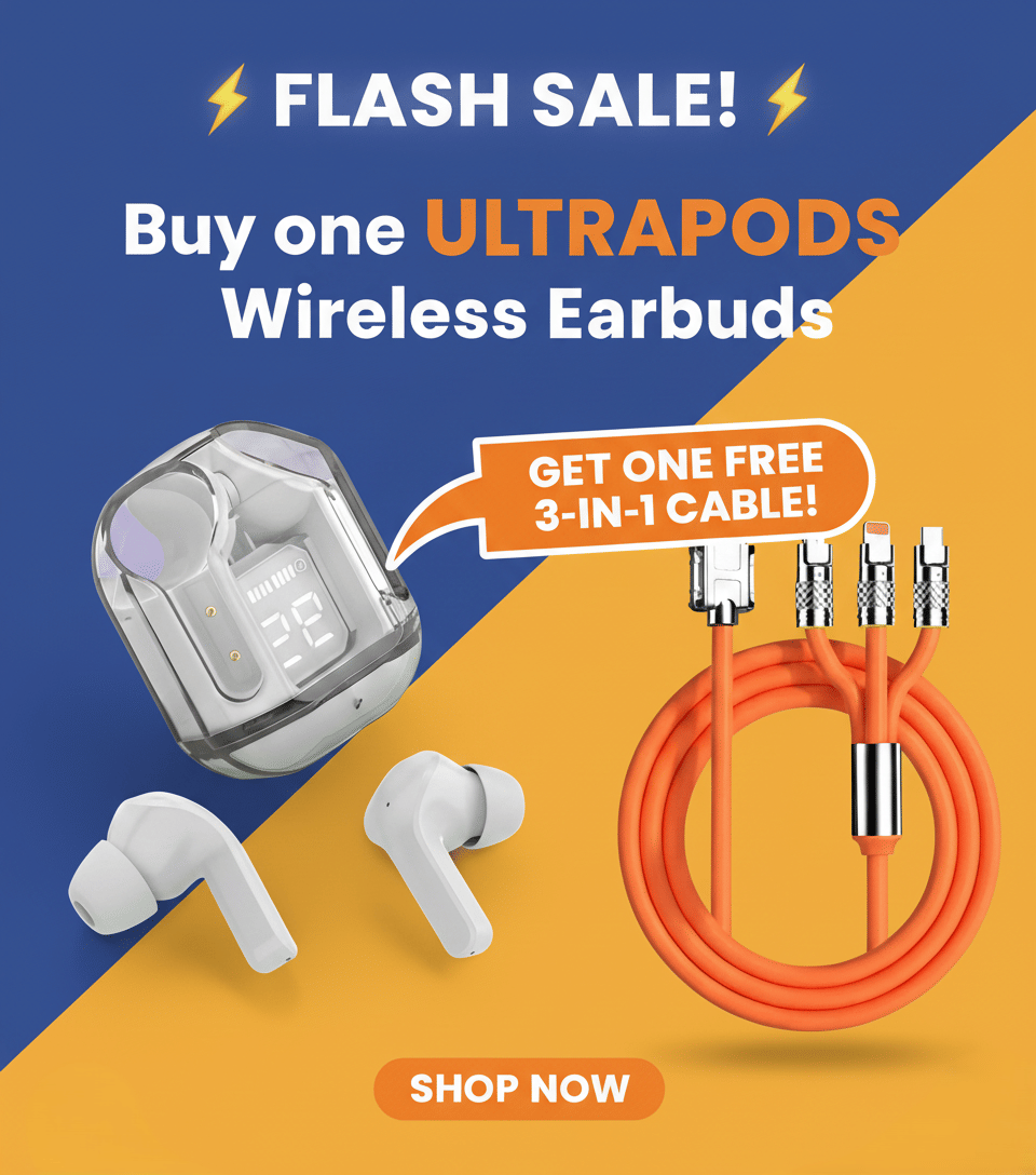     			Tws Ultrapods display bluetooth, Earbuds Pro + 3 in 1 data fast cable ,  Bluetooth Headphone + 3  in 1 charging cable