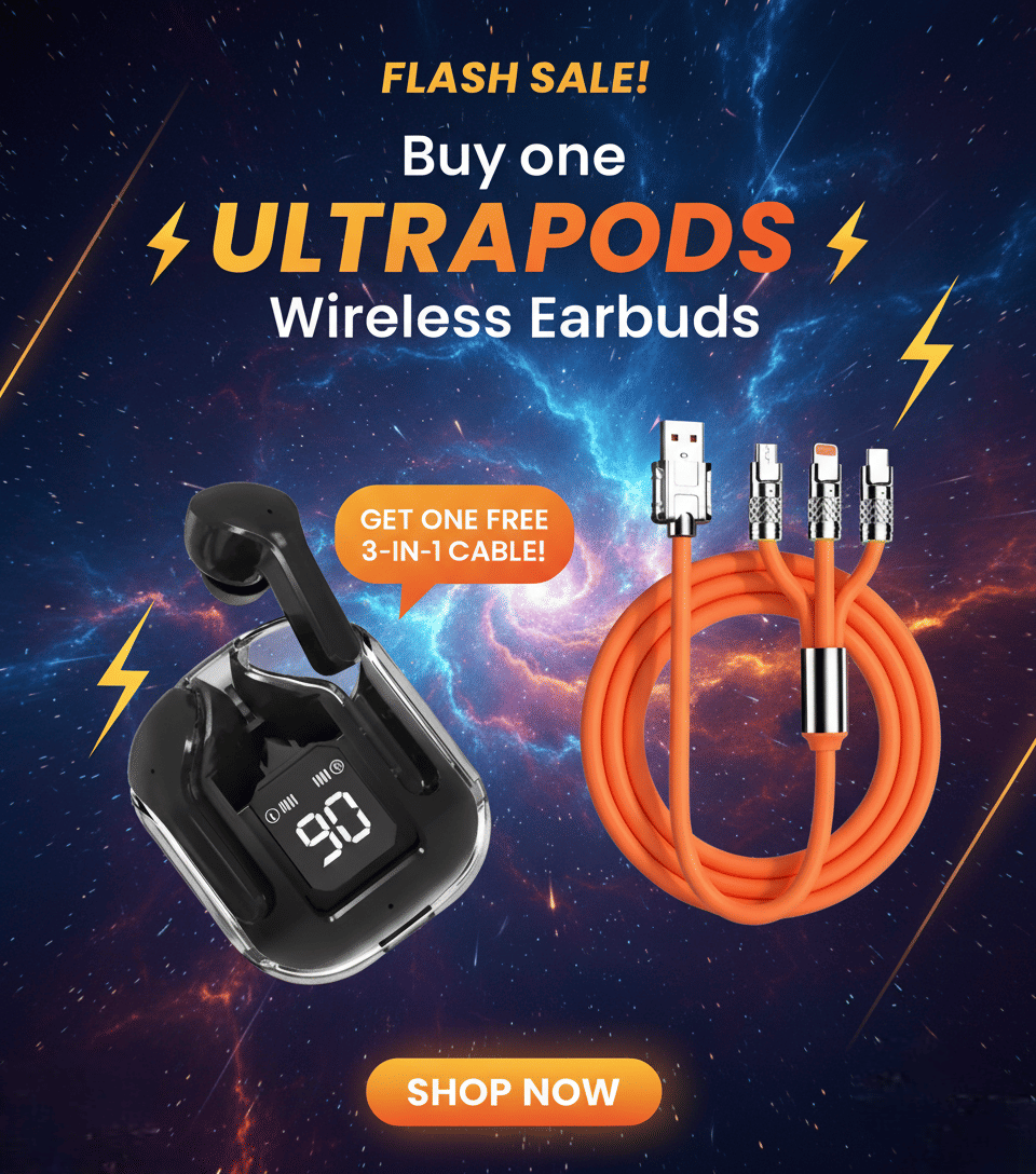     			Tws Ultrapods display bluetooth, Earbuds Pro + 3 in 1 data fast cable ,  Bluetooth Headphone + 3  in 1 charging cable