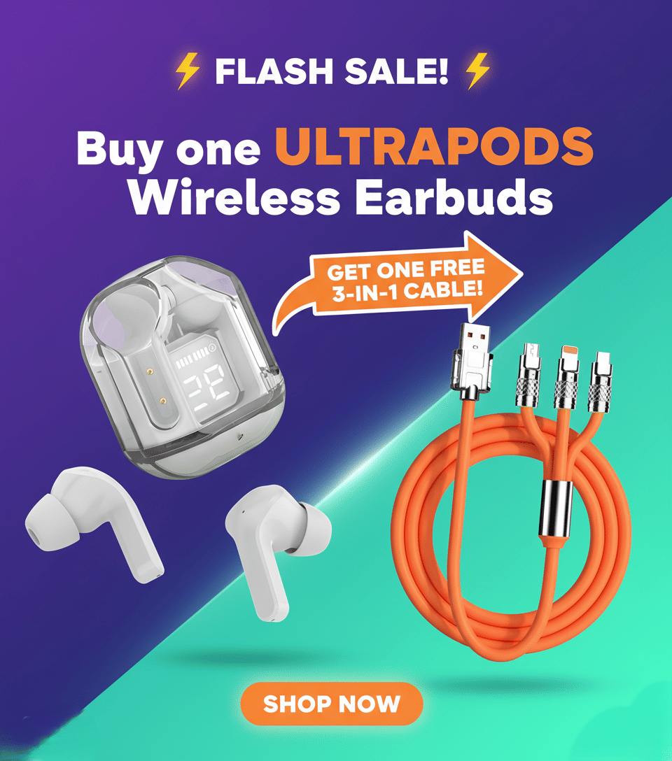     			Tws Ultrapods display bluetooth, Earbuds Pro + 3 in 1 data fast cable ,  Bluetooth Headphone + 3  in 1 charging cable