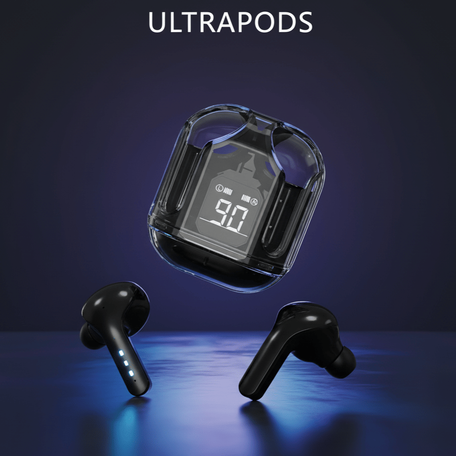     			Ultrapods in-Ear Wireless Earbuds, Ultrapods max TWS Bluetooth Earphones with Charging Case and LED Digital Display, Microphone, Bluetooth Devices
