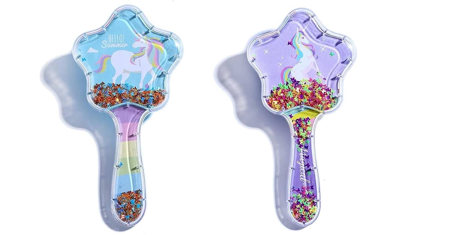 Unicorn Imported Novelty Glittery Star Brush Detangler Paddle Cushion Antistatic Hair Loss Massage Hairbrush 3D Unicorn Kids Hair Brush/Hair Comb (Raindom Color)(Pack of 2) Unicorn Imported Novelty Glittery Star Brush Detangler Paddle Cushion Antistatic Hair Loss Massage Hairbrush 3D Unicorn Kids Hair Brush/Hair Comb (Raindom Color)(Pack of 2)