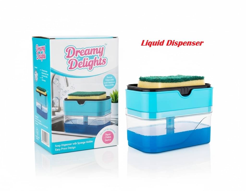 Unique Soap Dispenser | Liquid Soap Dispenser Pump with Sponge Holder 300 ml Unique Soap Dispenser | Liquid Soap Dispenser Pump with Sponge Holder 300 ml