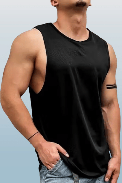 VTSports Pack of 1 Polyester Basic Vest For Men ( Black ) VTSports Pack of 1 Polyester Basic Vest For Men ( Black )