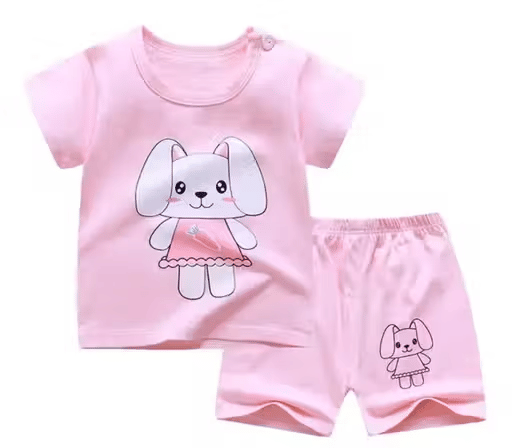 WARSI BROTHER''S Pack of 1 Baby Girls Cotton Blend T-shirt & Shorts ( Pink ) WARSI BROTHER''S Pack of 1 Baby Girls Cotton Blend T-shirt & Shorts ( Pink )