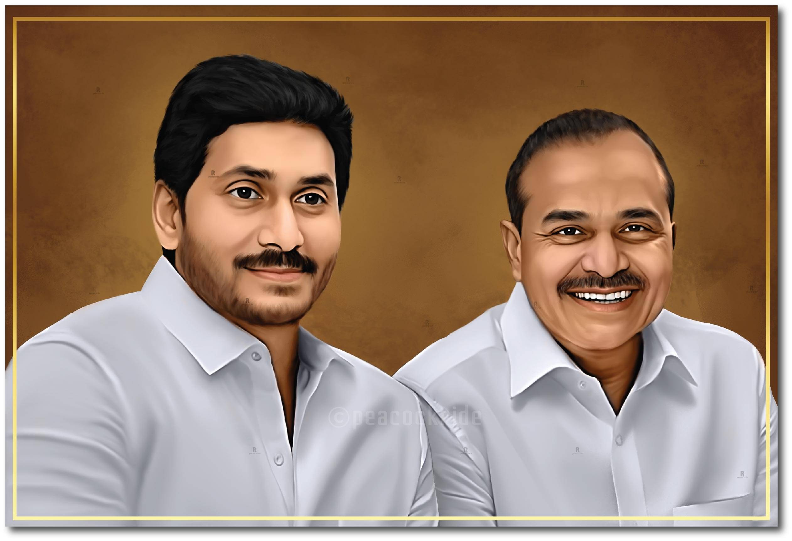     			Y. S. Rajasekhara Reddy Jagan Mohan Reddy I YSR Congress I Wall Poster