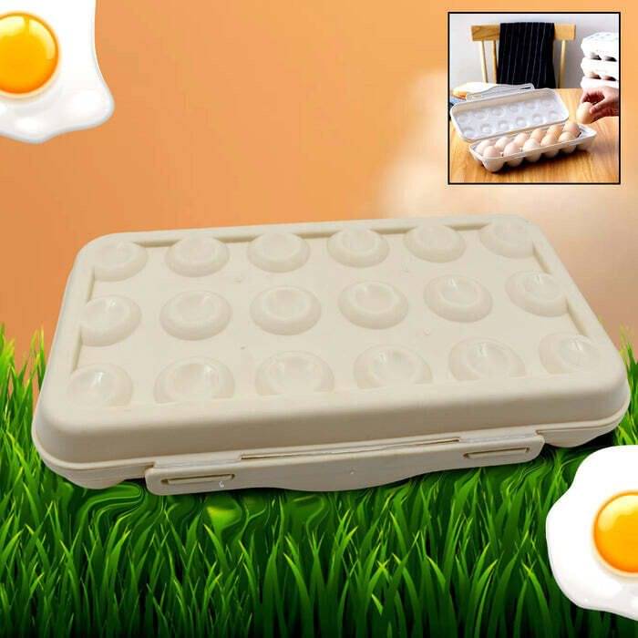     			deodap Plastic Beige Egg Container ( Set of 1 )