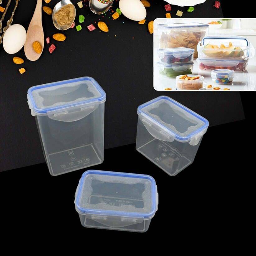     			deodap Plastic Multicolor Food Container ( Set of 3 )