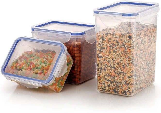     			deodap Plastic Multicolor Food Container ( Set of 3 )