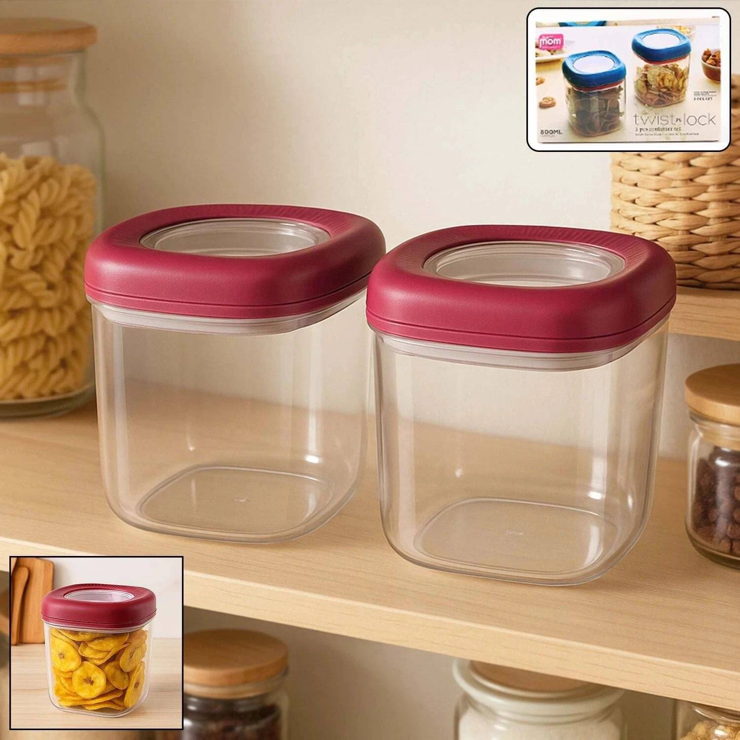     			deodap Plastic Multicolor Utility Container ( Set of 2 )