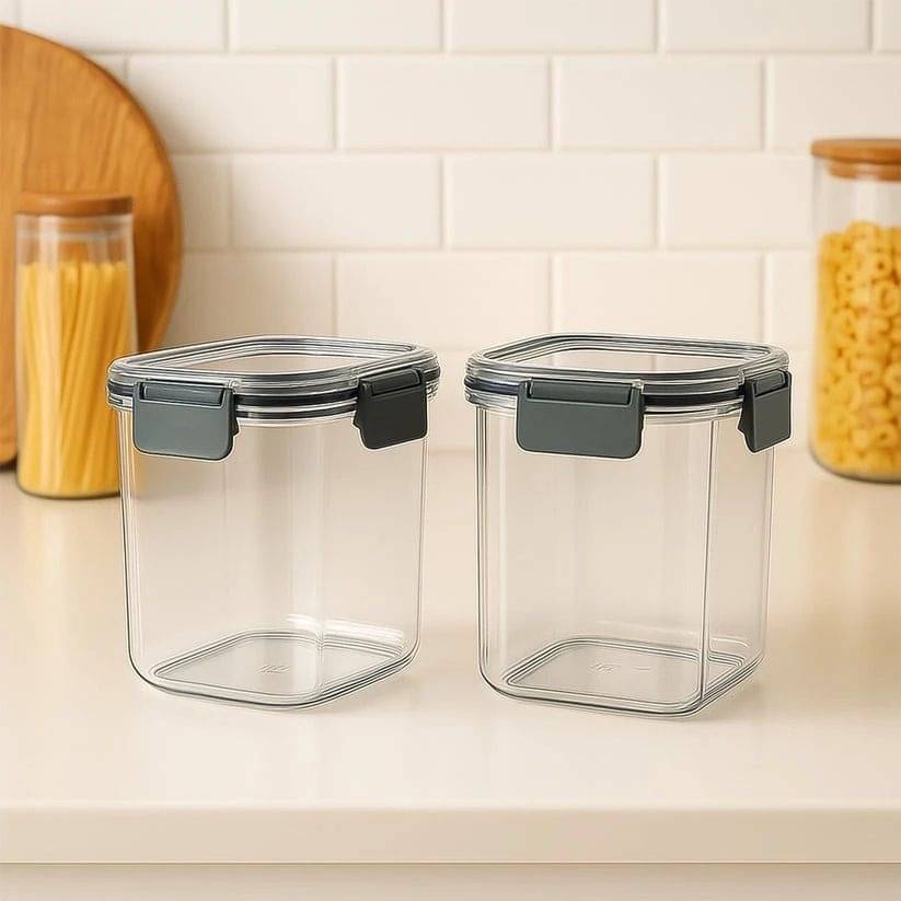     			deodap Plastic Transparent Food Container ( Set of 2 )