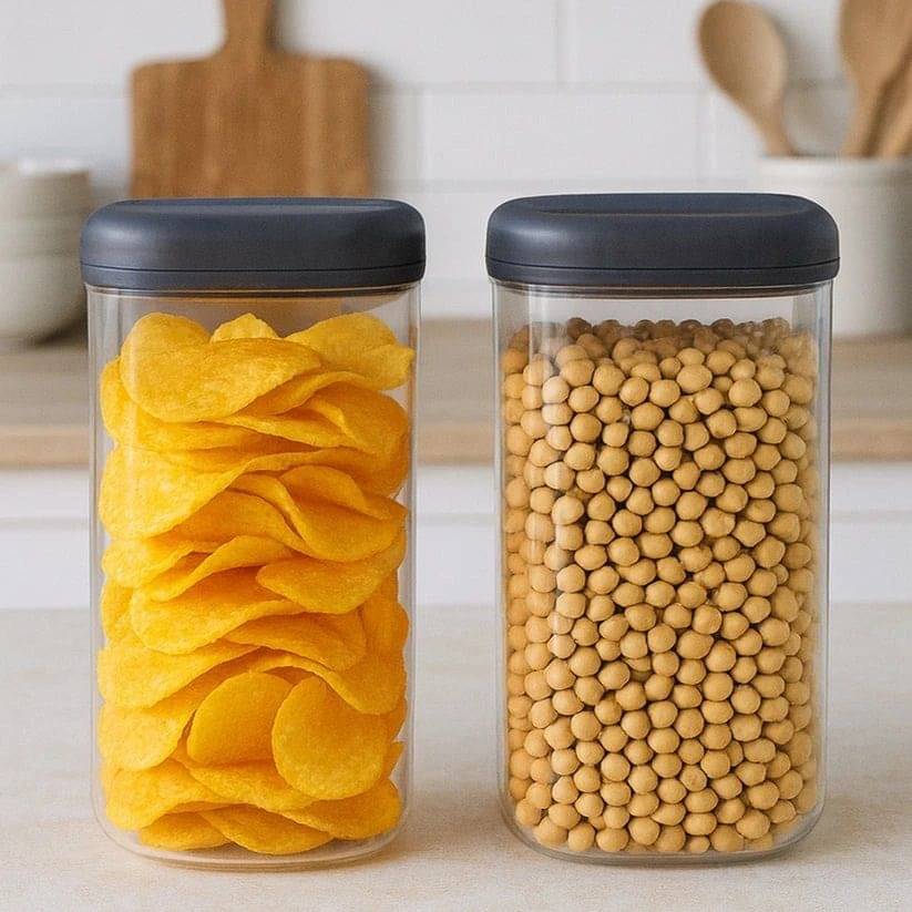     			deodap Plastic Transparent Food Container ( Set of 2 )