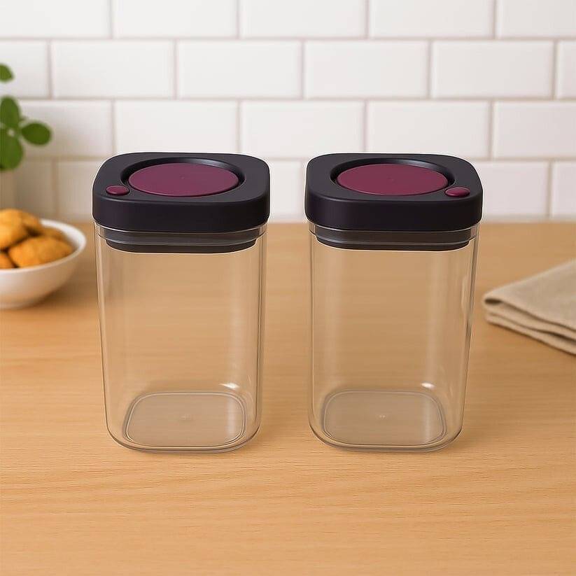    			deodap Plastic Transparent Food Container ( Set of 2 )