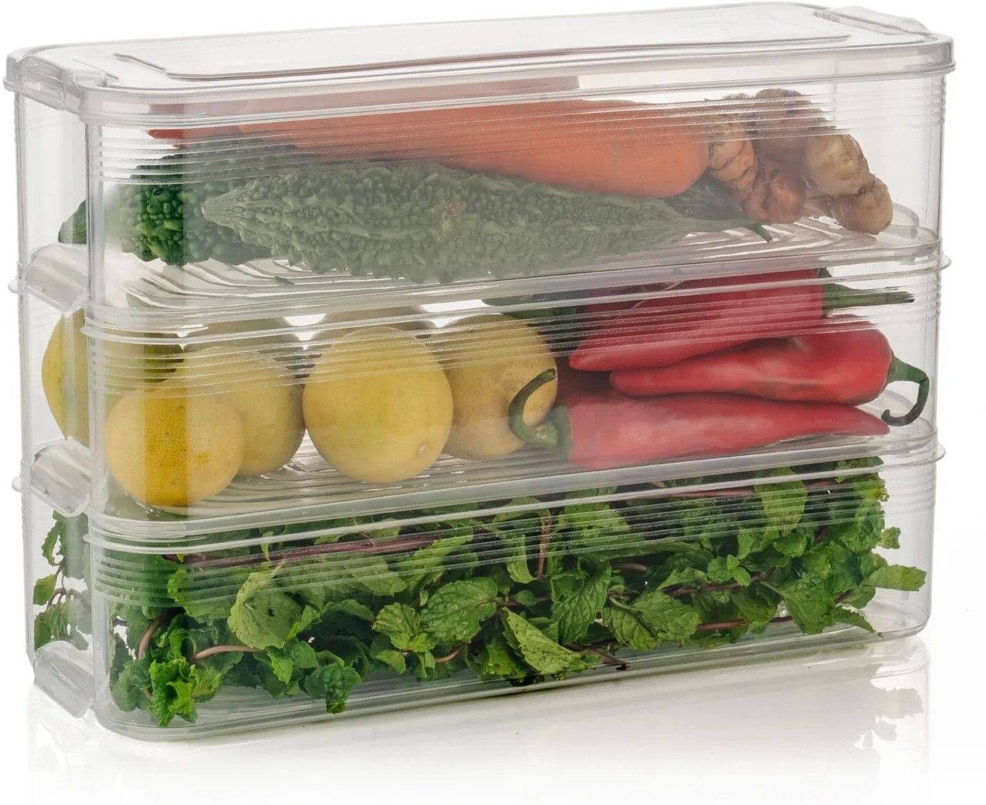     			deodap Plastic White Utility Container ( Set of 3 )