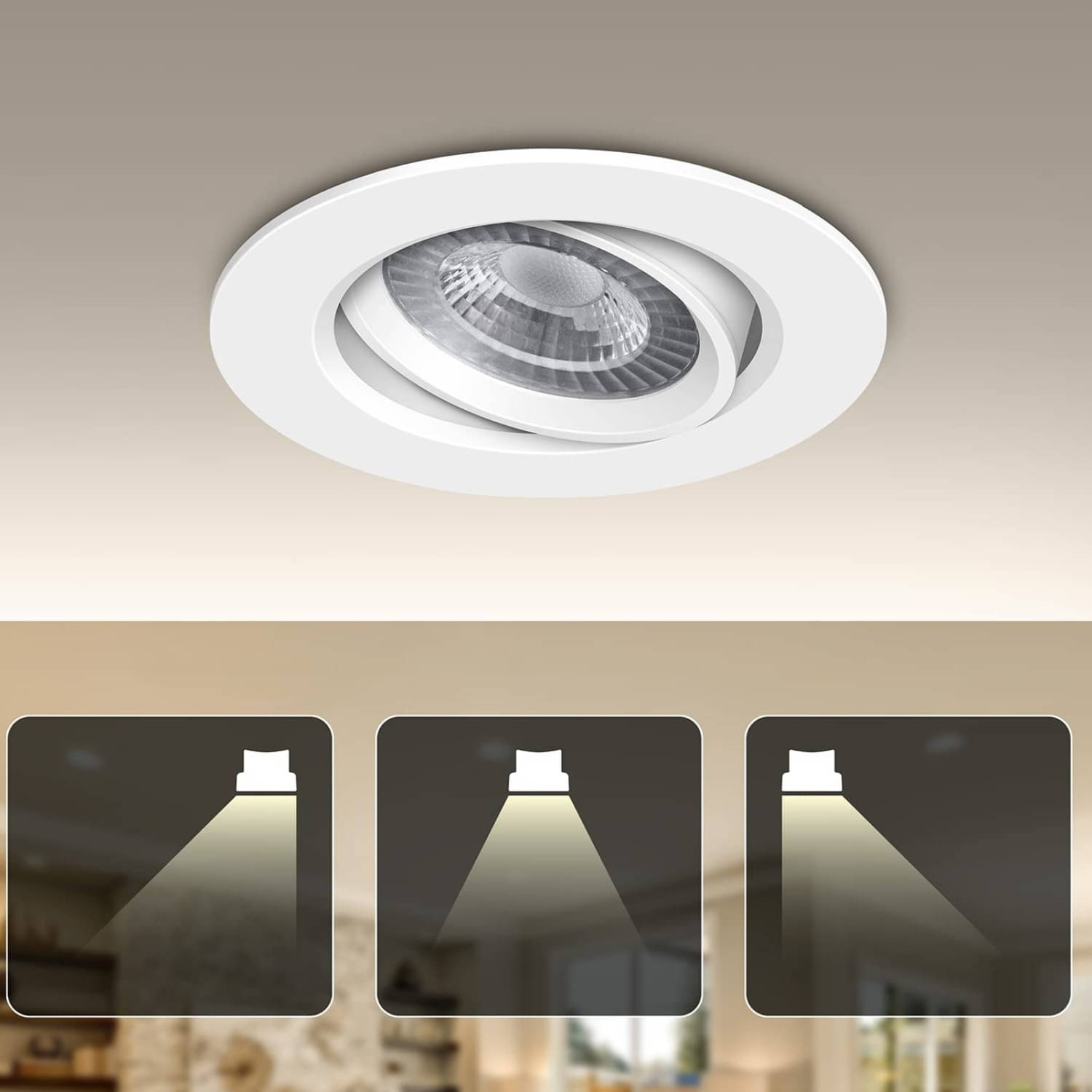    			iDurable 'N' Smart Polypropylene (PP) White Ceiling Lights - Pack of 1
