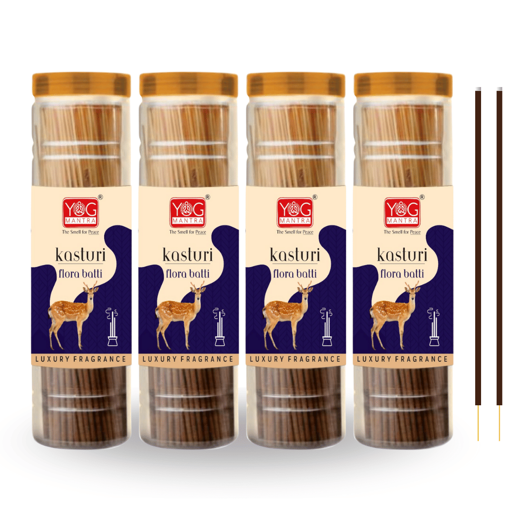     			yogmantra Incense Stick Kasturi 90 gm ( Pack of 4 )