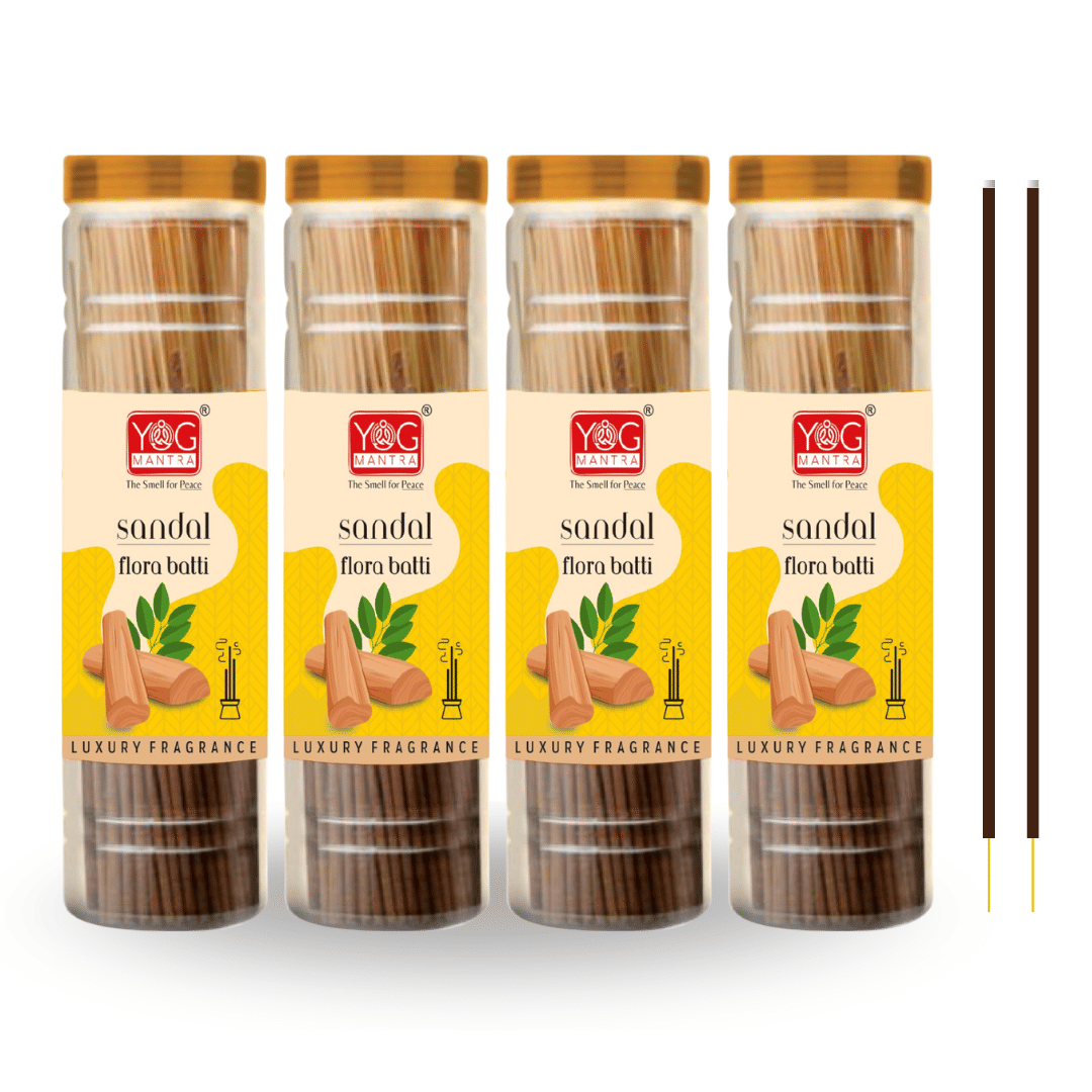     			yogmantra Incense Stick Pure Sandal 90 gm ( Pack of 4 )