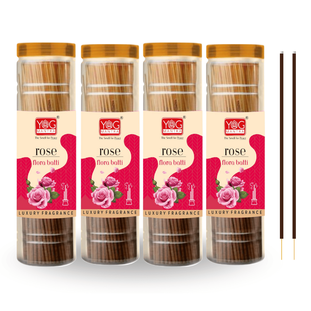     			yogmantra Incense Stick Rose 90 gm ( Pack of 4 )