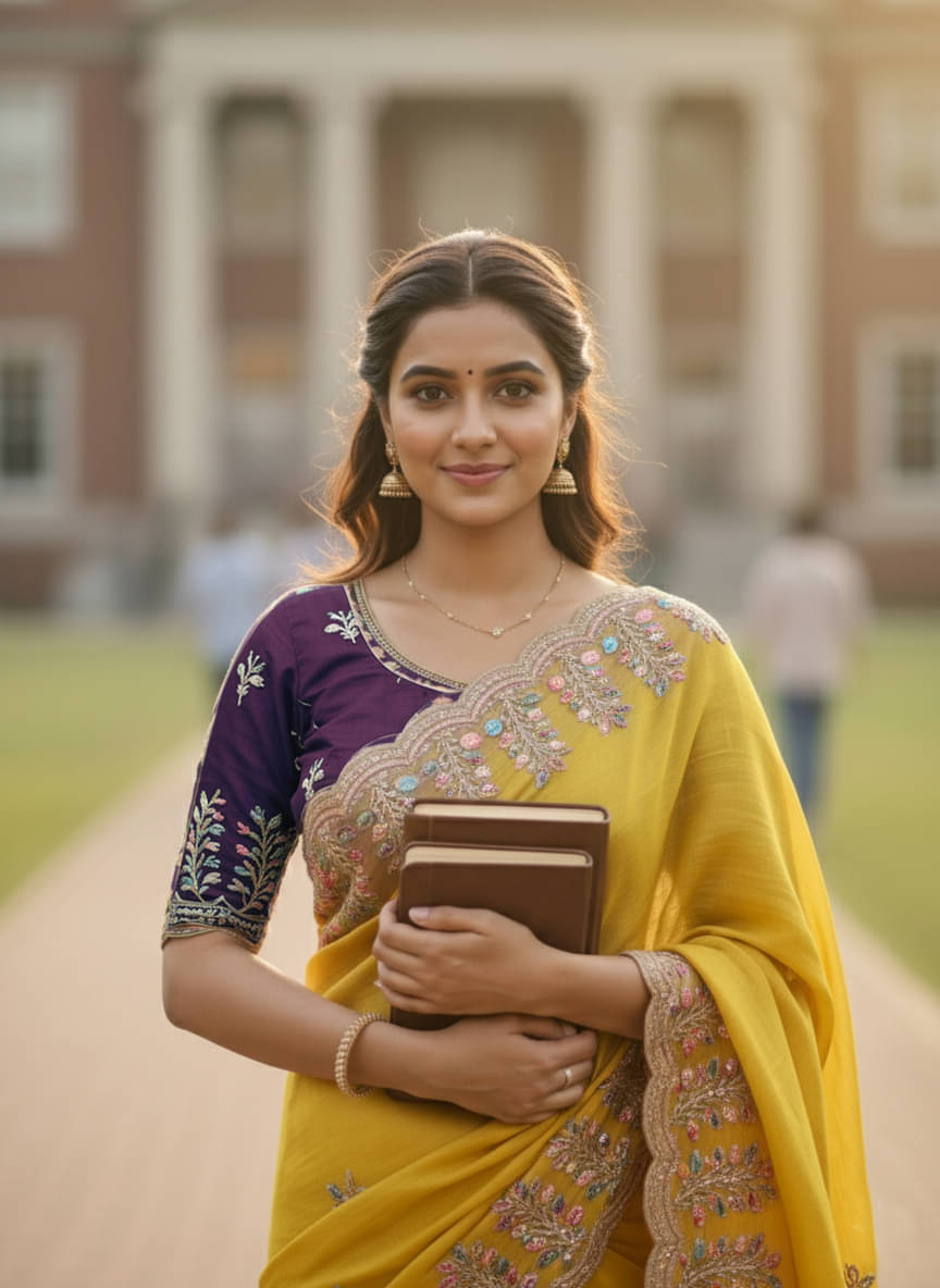 Avenue Creation Chiffon Embroidered Regular Saree With Unstitched Blouse Piece ( Yellow ) Avenue Creation Chiffon Embroidered Regular Saree With Unstitched Blouse Piece ( Yellow )