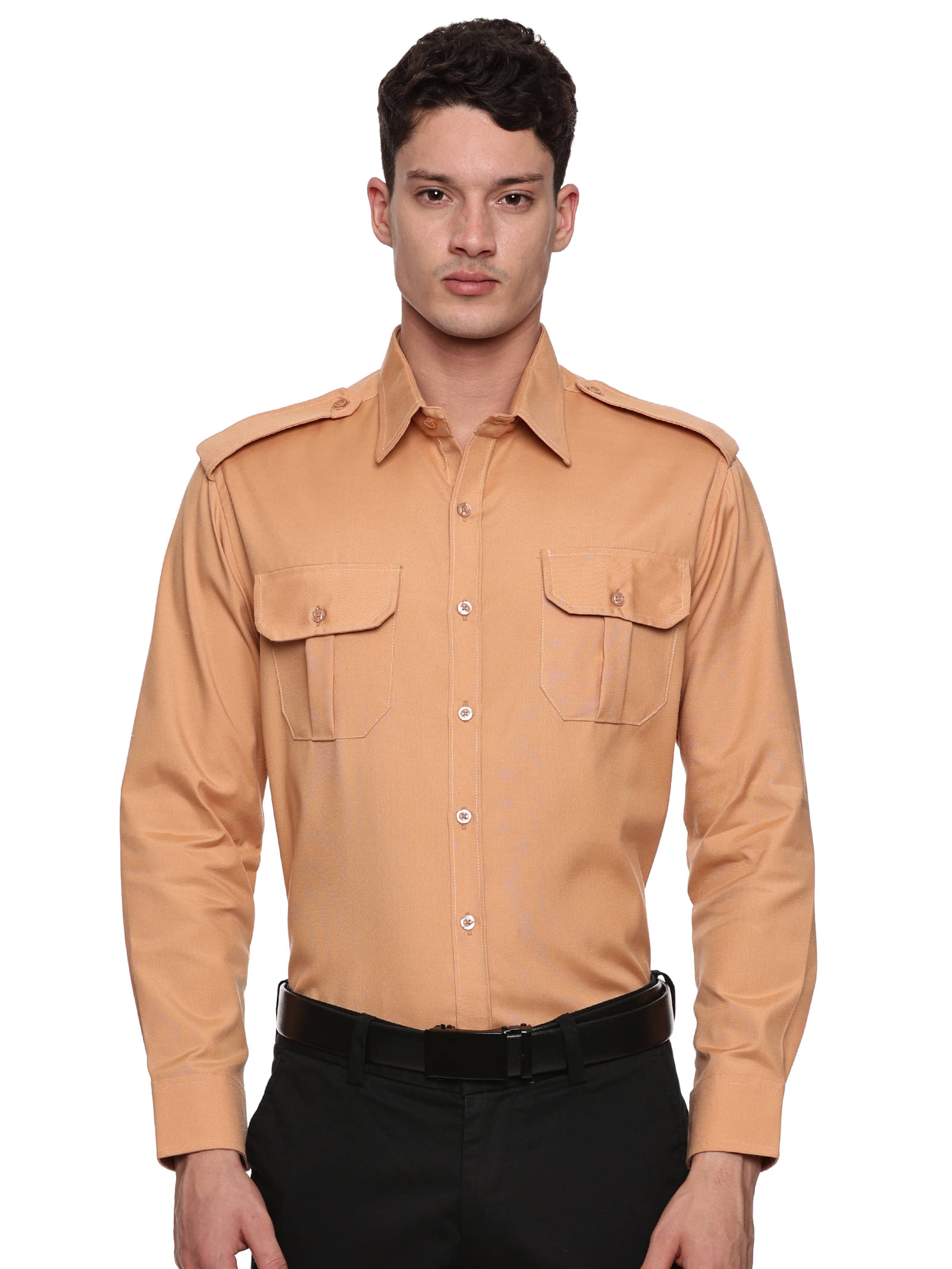 BAAGAA Viscose Regular Fit Solids Full Sleeves Men's Casual Shirt - Peach ( Pack of 1 )     			BAAGAA Viscose Regular Fit Solids Full Sleeves Men's Casual Shirt - Peach ( Pack of 1 )
