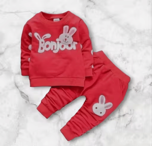 BABU TABU Pack of 1 Baby Boys Cotton Blend T-Shirt & Capris Set ( Red )     			BABU TABU Pack of 1 Baby Boys Cotton Blend T-Shirt & Capris Set ( Red )