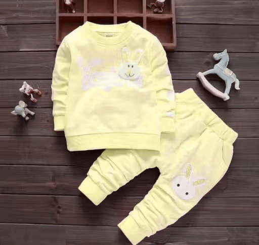     			BABU TABU Pack of 1 Baby Boys Cotton Blend T-Shirt & Capris Set ( Yellow )