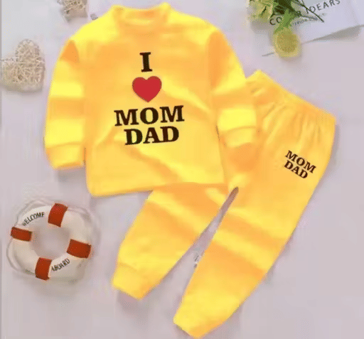     			BABU TABU Pack of 1 Baby Boys Cotton Blend T-Shirt & Capris Set ( Orange )