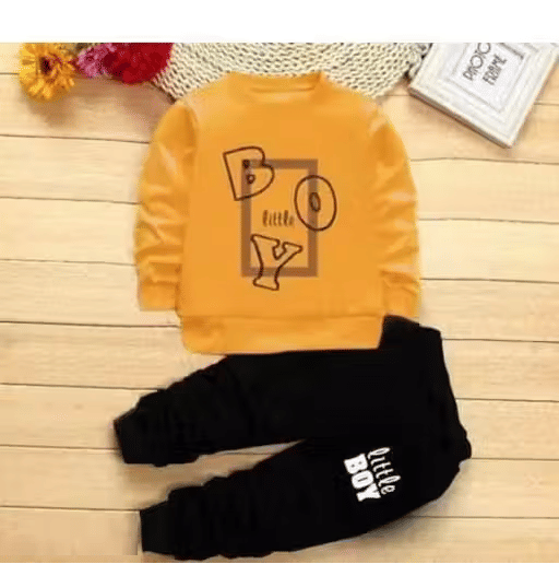 BABU TABU Pack of 1 Baby Boys Cotton Blend T-Shirt & Capris Set ( Yellow ) BABU TABU Pack of 1 Baby Boys Cotton Blend T-Shirt & Capris Set ( Yellow )