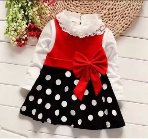 BABU TABU Silk Blend Frock For Baby Girls ( Pack of 1 , Red ) BABU TABU Silk Blend Frock For Baby Girls ( Pack of 1 , Red )