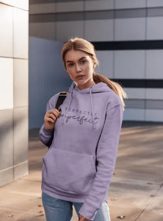 BOUNCE BACK Women Cotton Blend Hooded Sweatshirt For Light Winters ( Purple ) BOUNCE BACK Women Cotton Blend Hooded Sweatshirt For Light Winters ( Purple )