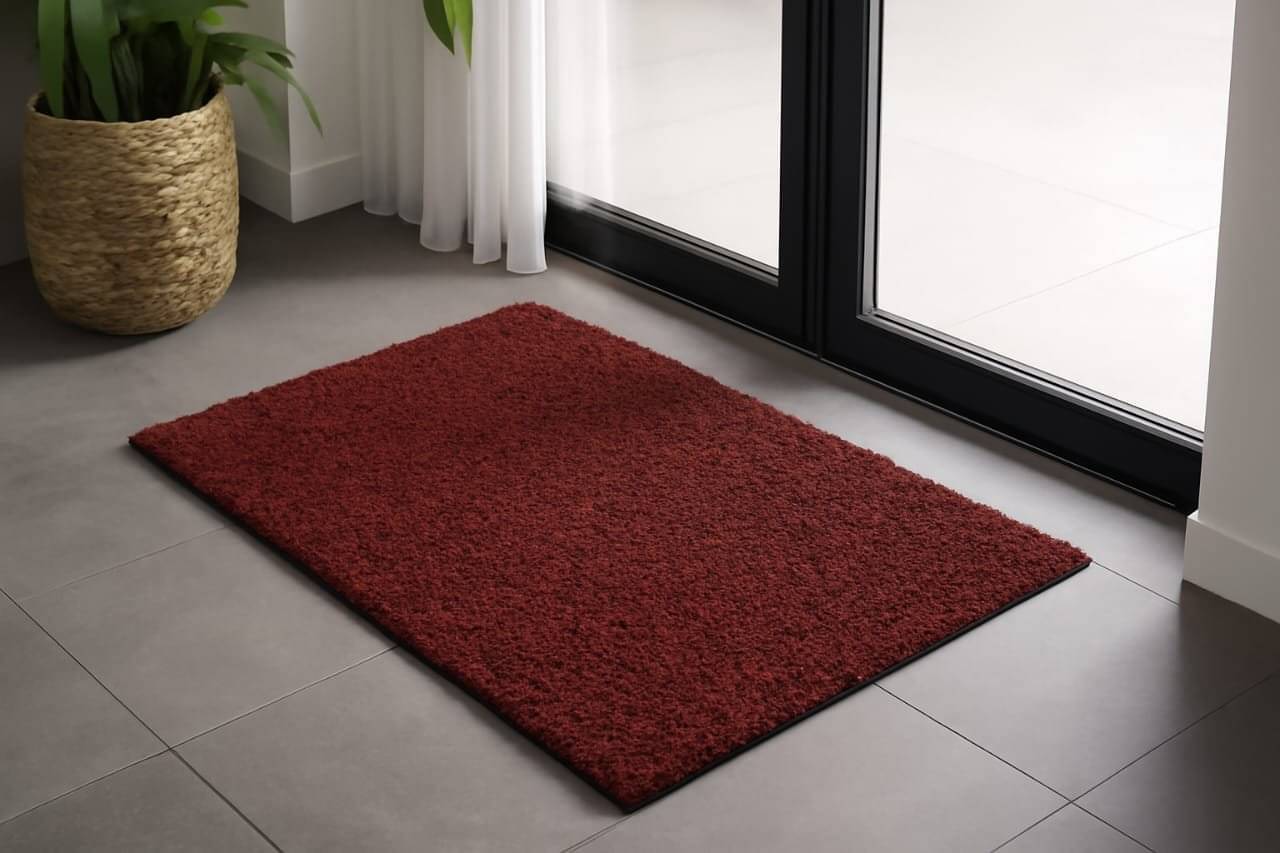     			Butterfly Effect Red Rubber Rectangular Floor Mat ( Pack of 1 )