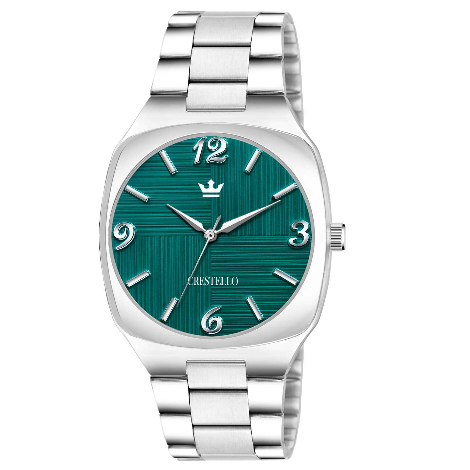     			Crestello Silver Metal Analog Men's Watch