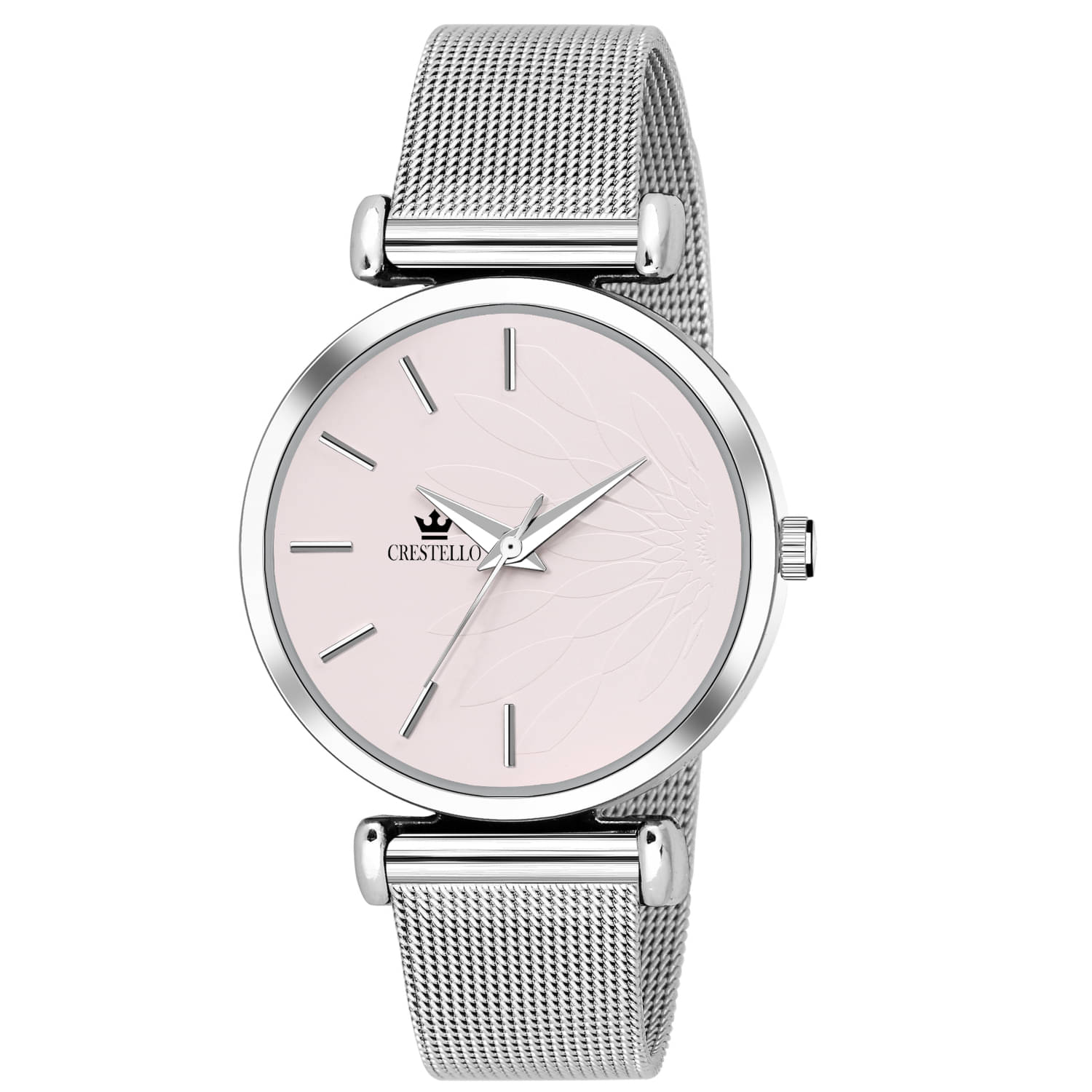     			Crestello Silver Metal Analog Womens Watch