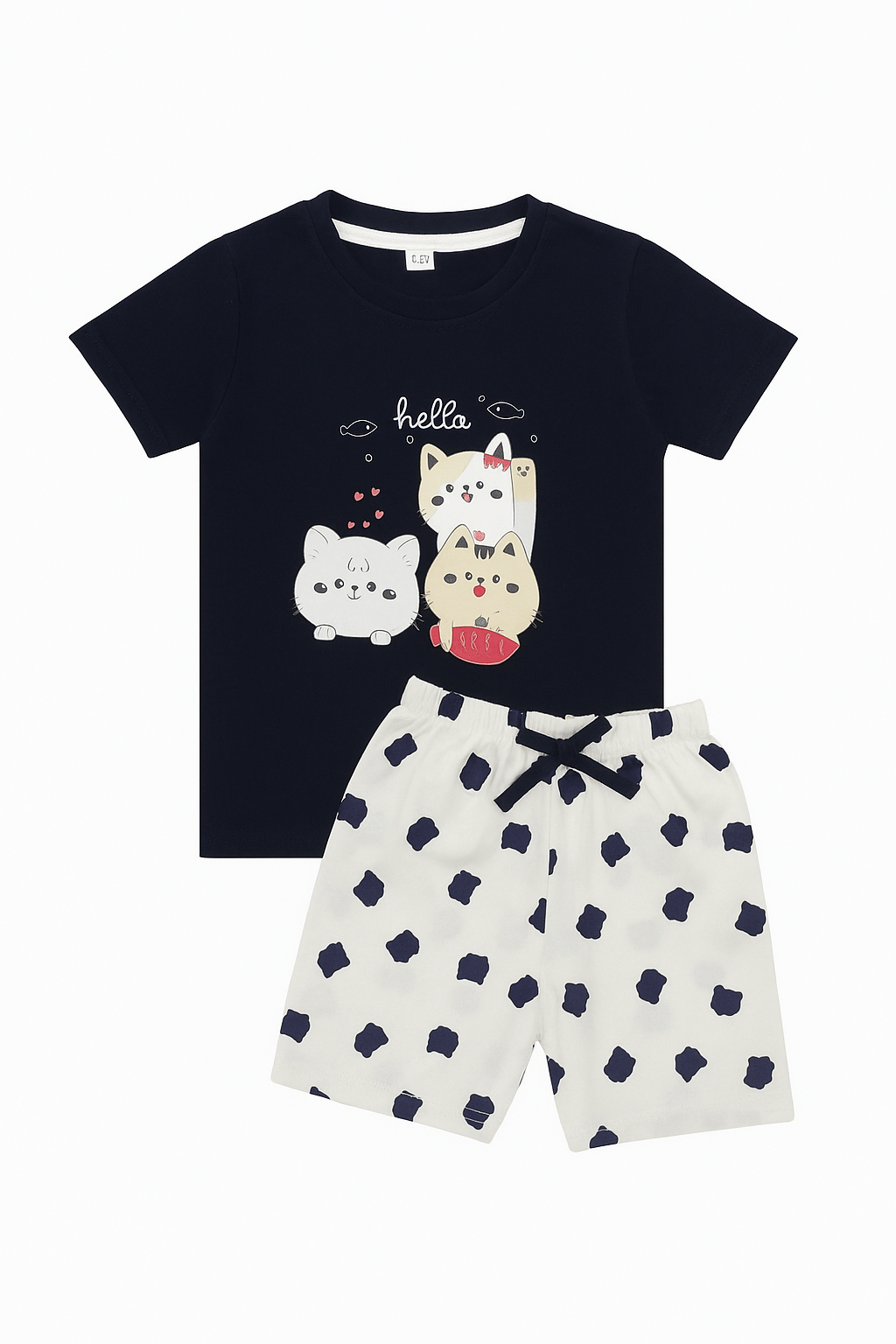     			Daughters Enterprise Pack of 1 Boys Cotton T-Shirt & Shorts Set ( Blue )