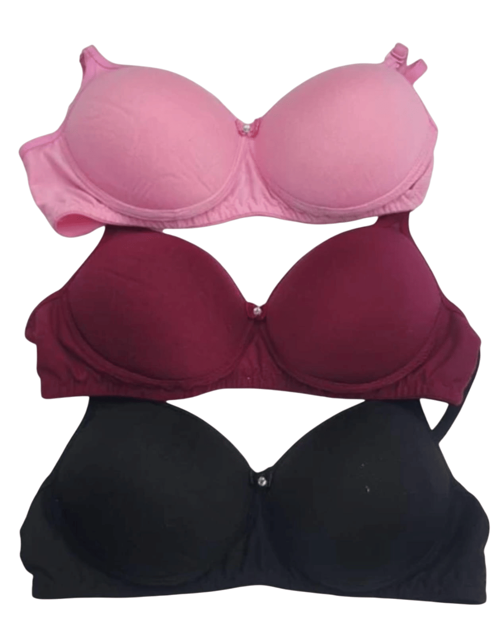     			Dense Forest Pack of 3 Cotton Blend Lightly Padded T-Shirt Bra For Women ( Multicolor )
