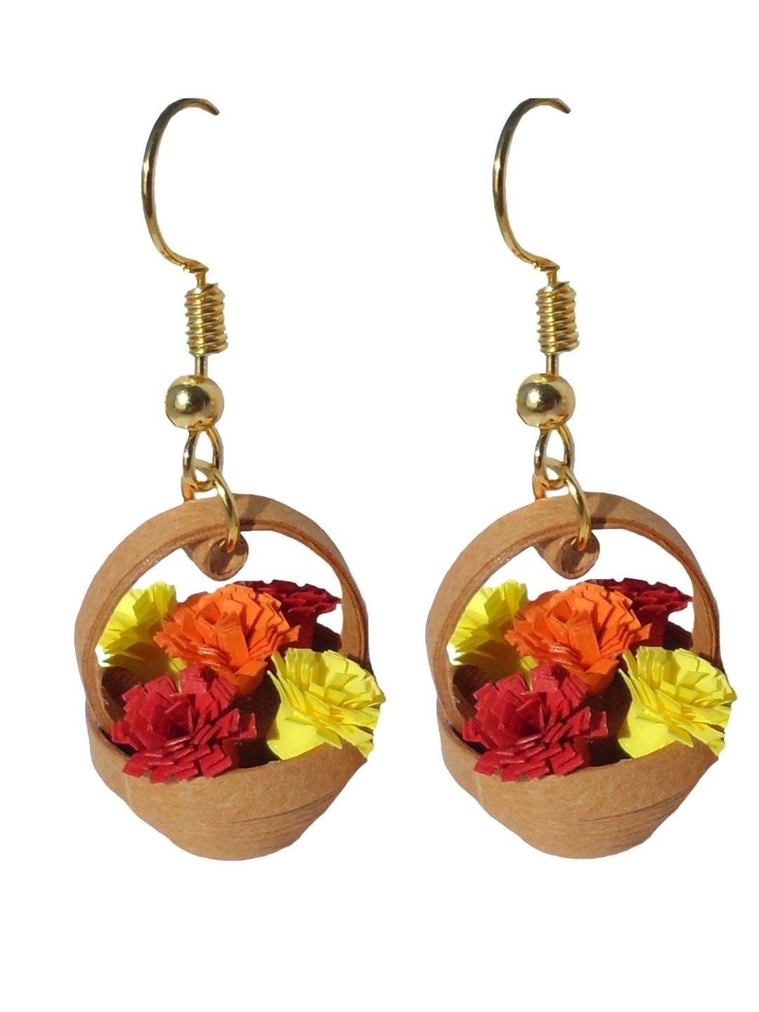     			Designer's Collection Multi Color Drop Earrings ( Pack of 1 )