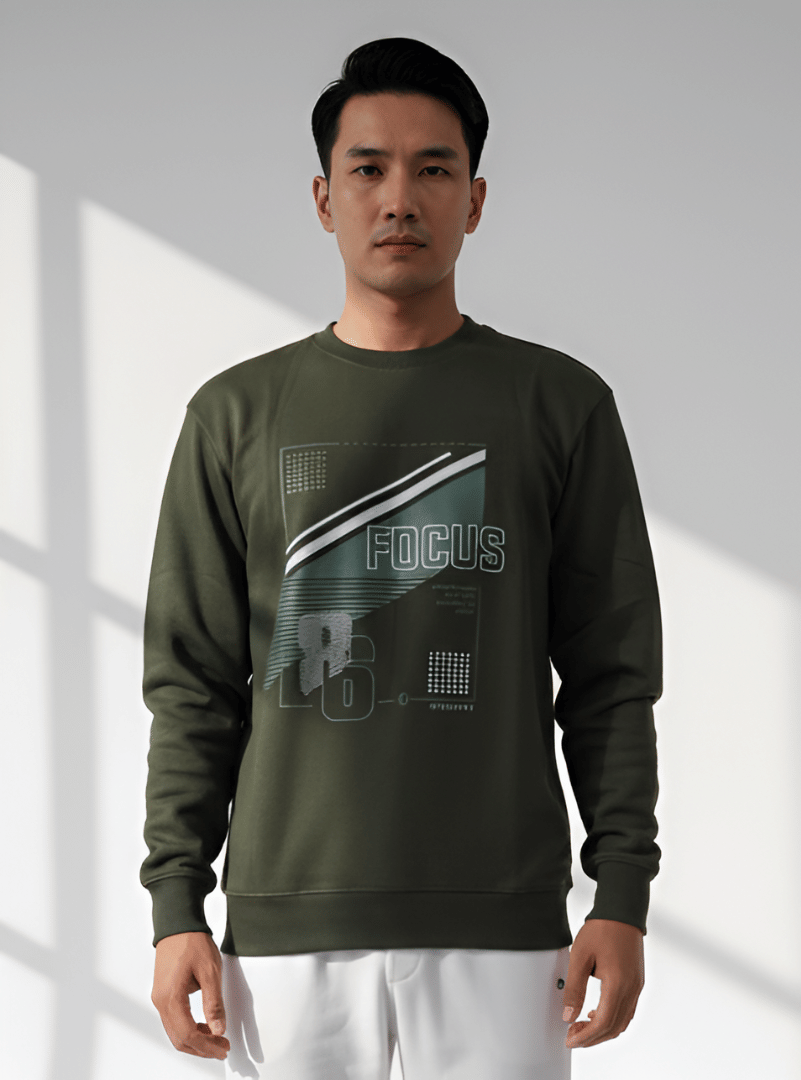 Dollar Cotton Blend Round Neck Men's Sweatshirt - Green ( Pack of 1 )